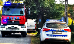 Zderzenie motocykla i osobówki w Ożarach