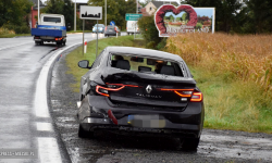 Samochód ciężarowy wjechał w osobówkę na krajowej ósemce [foto]