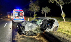 Wypadek na krajowej ósemce. Droga zablokowana [foto]