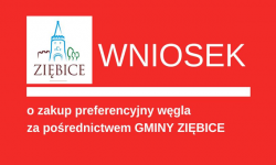 Wniosek o zakup preferencyjny węgla za pośrednictwem Gminy Ziębice