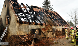 Pożar budynku gospodarczego w Braszowicach [foto]