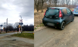 Zignorował sygnalizator i przejechał przed nadjeżdżającym pociągiem. Dostał 2 tys. zł mandatu
