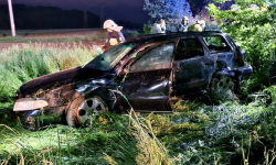 Między Nowym Dworem a Skalicami z drogi wypadł samochód osobowy