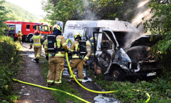 Pożar busa w Opolnicy [foto] [aktualizacja]