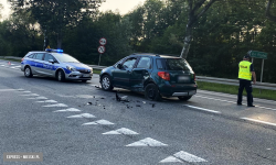 Zderzenie dwóch osobówek na zjeździe z krajowej ósemki do Przyłęku [foto]