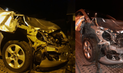 Kolizja na krajowej ósemce. Opel zderzył się z sarną