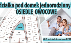 Gmina sprzedaje działkę pod budowę domu jednorodzinnego na Osiedlu Owocowym