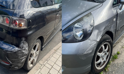 Kolizja dwóch osobówek na skrzyżowaniu ul. Ziębickiej z Jasną