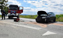 Zderzenie samochodu ciężarowego z osobówką między Kamieńcem Ząbkowickim a Złotym Stokiem [foto]