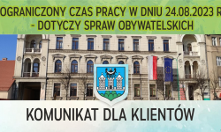 Załatwianie spraw obywatelskich w czwartek czasowo ograniczone