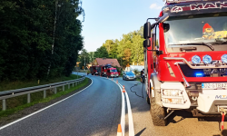 Kolizja dwóch osobówek na krajowej 46 w Mąkolnie 