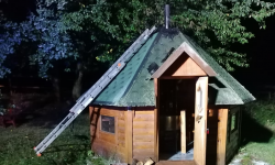 Pożar sauny w Laskach