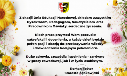 Życzenia starosty Romana Festera z okazji Dnia Edukacji Narodowej