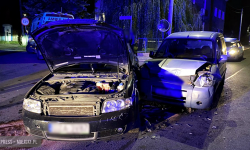 Zderzenie dwóch samochodów osobowych w Bobolicach. Sprawca był pijany [foto]