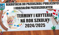 Terminy i kryteria rekrutacji do Przedszkoli Publicznych na rok 2024/2025 w gminie Ząbkowice Śląskie