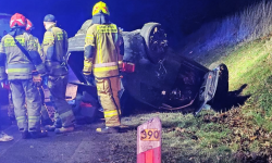 Między Kamieńcem Ząbkowickim a Złotym Stokiem dachowało audi