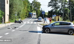 Zderzenie motocykla i osobówki między Kamieńcem Ząbkowickim a Złotym Stokiem [foto]