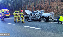 Zderzenie pojazdu ciężarowego i osobówki na krajowej ósemce [foto] [aktualizacja]