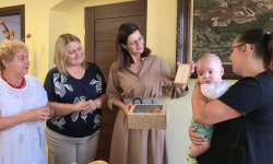 Wizyta burmistrz u najmłodszych mieszkańców gminy