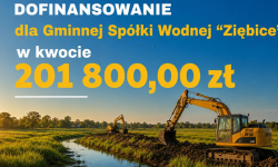 Ponad 200 tys. zł dofinansowania dla Gminnej Spółki Wodnej w Ziębicach