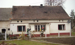 Pożar domu w Lubnowie