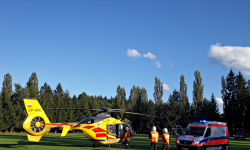 Helikopter medyczny nad Polanicą [video]