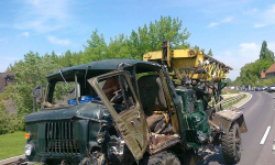 Zderzenie ciężarówek w Szklarach