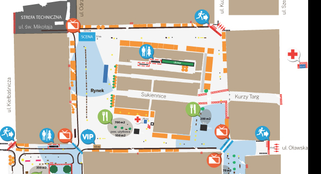 Plan strefy kibica we Wrocławiu