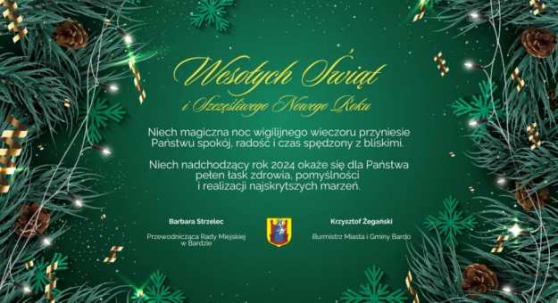 Życzenia świąteczne od władz gminy Bardo