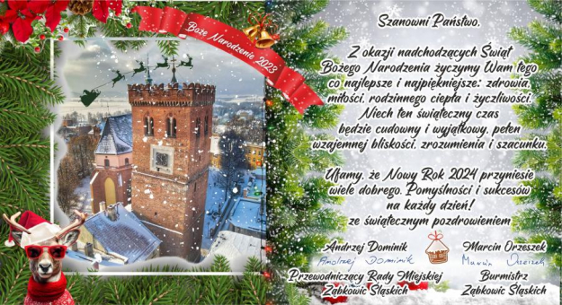 Życzenia świąteczne od władz Gminy Ząbkowice Śląskie
