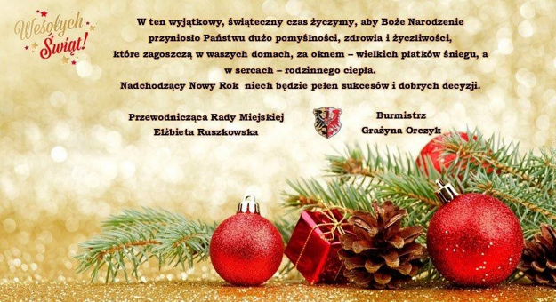 Życzenia świąteczne od władz gminy Złoty Stok