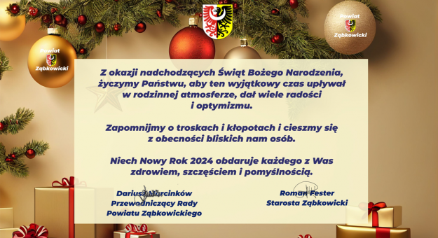 Życzenia świąteczne od władz Powiatu Ząbkowickiego