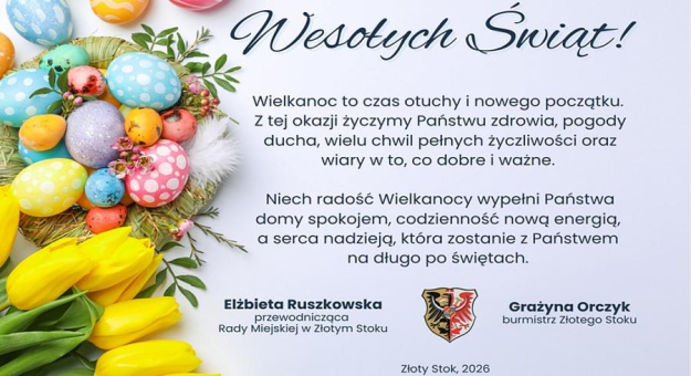 Życzenia świąteczne składają władze gminy Złoty Stok