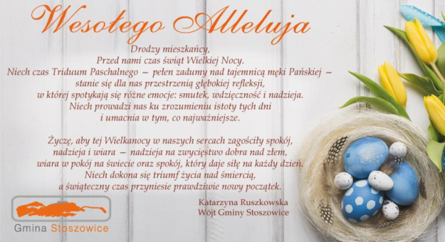 Życzenia Wielkanocne od władz gminy Stoszowice