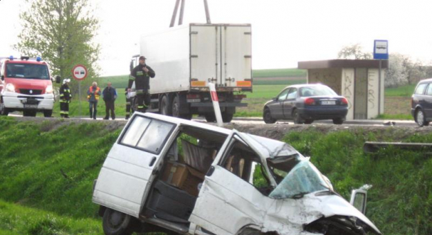 Wypadek w Strzelcach koło Świdnicy